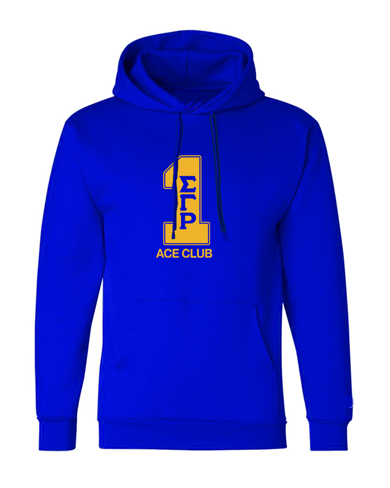 Sigma Gamma Rho True Royal Line Number Hoodies