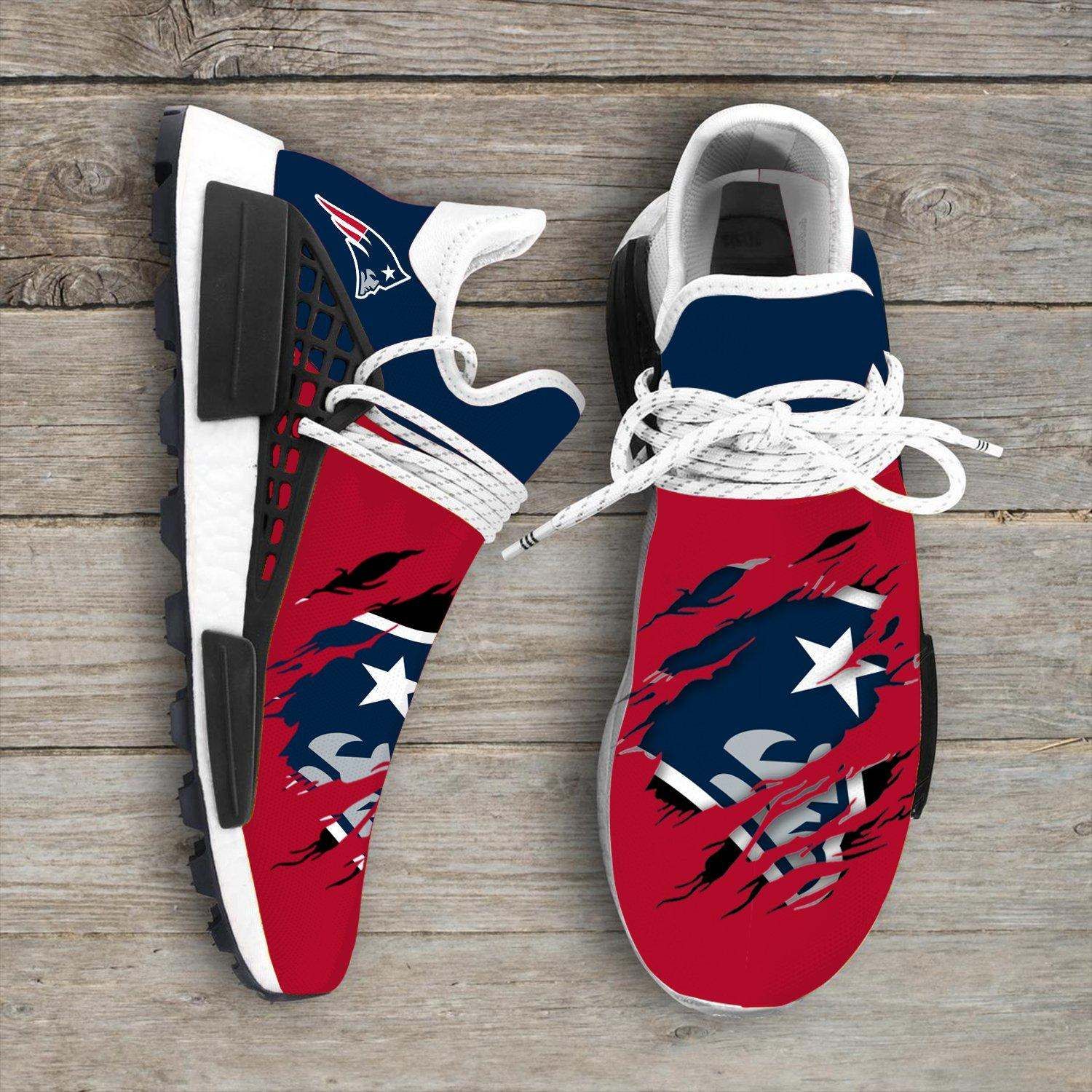 New England Patriots Unisex NMD Shoes Football Custom Shoes New England Patriots Human Race Sneakers