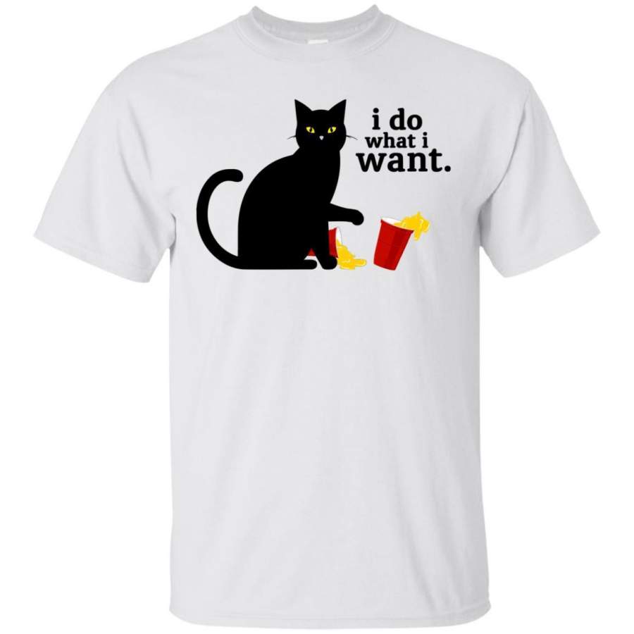 AGR Black Cat Red Cup I Do What I Want Shirt