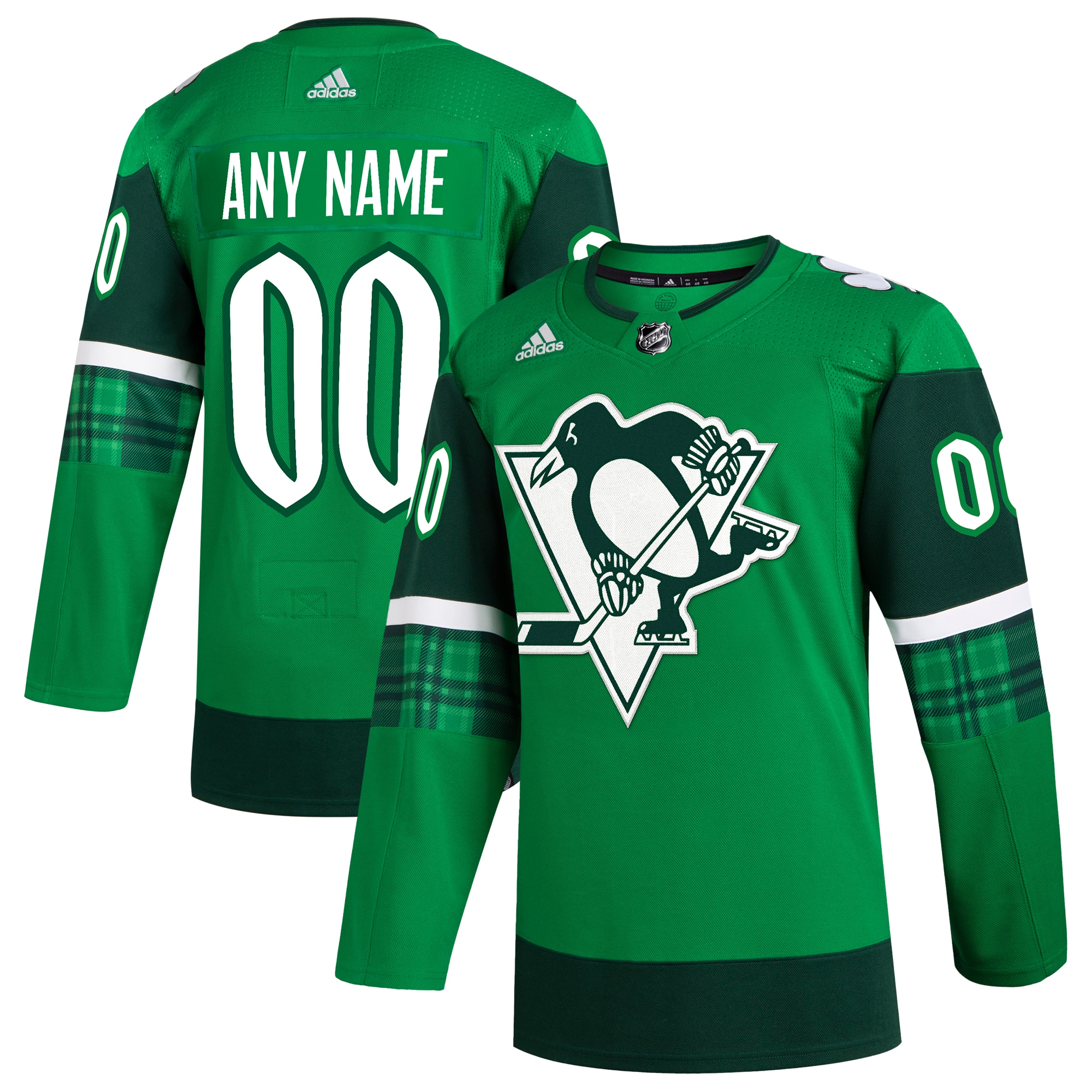 Pittsburgh Penguins St. Patrick's Day Authentic Custom Jersey – Kelly Green