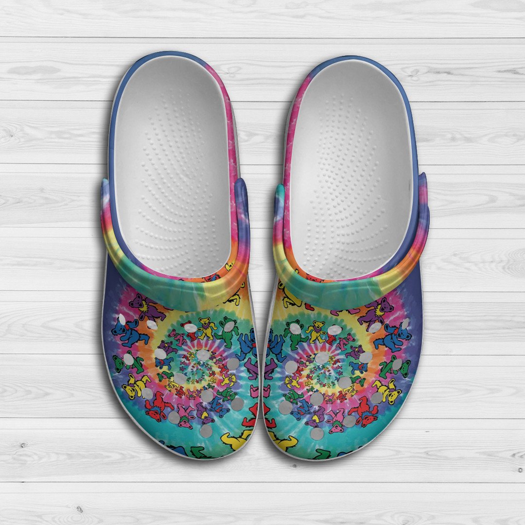 Grateful Dead Music Band Gift For Lover Rubber Crocs Crocband Clogs, Grateful Dead Music Band Comfy Footwear