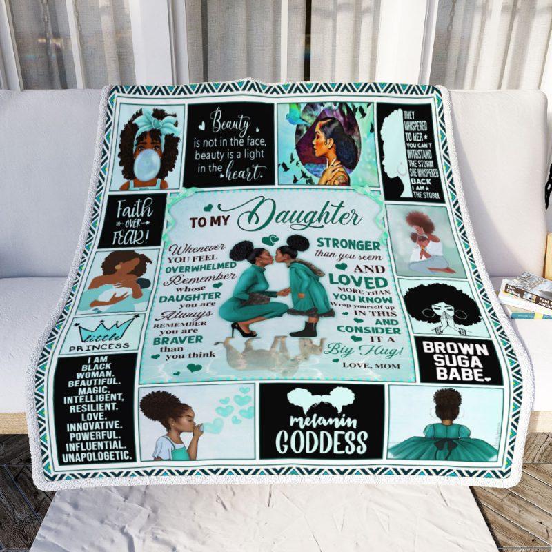 Personalized Congratulation Senior 2020 Black Woman Melanin, African American Premium Quilt Blanket Size Throw, Twin, Queen, King, Super King