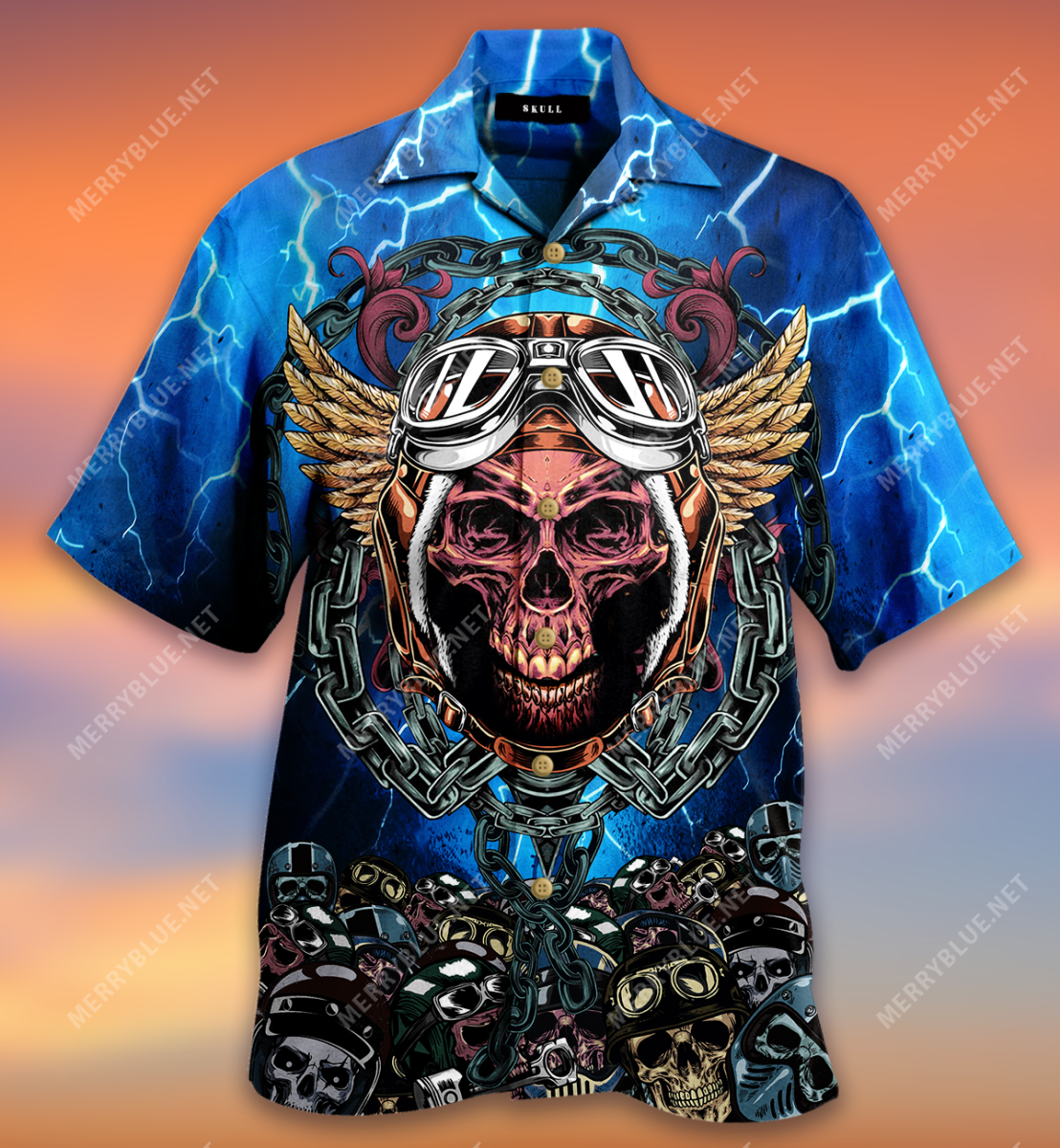 Skull Helmet Protects You Hawaii Shirt Ha103648