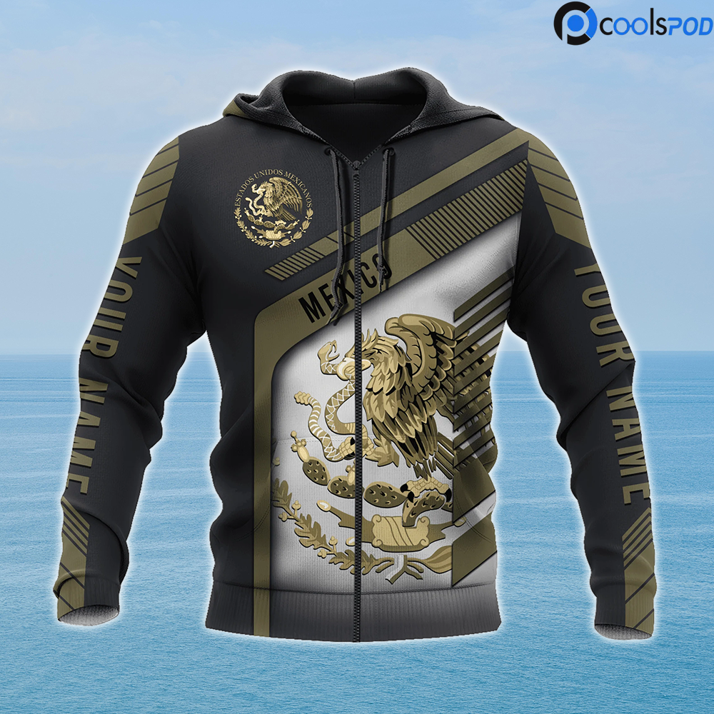 Personalized Mexico Hoodie, 3D All Over Printed Mexican Hoodies, Estados Unidos Mexicanos Hoodies