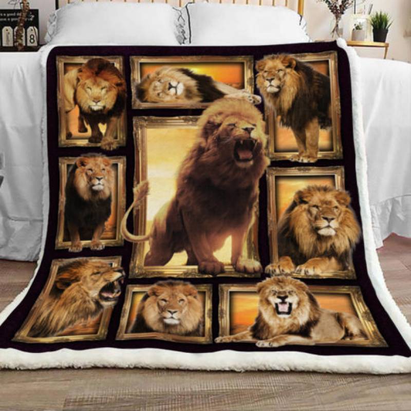 Lion Sherpa Blanket JR1001 77O58