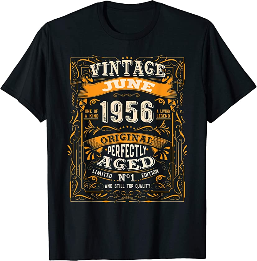 Vintage June 1956 64 Years Old 64th Birthday Gift T-Shirt T-Shirt