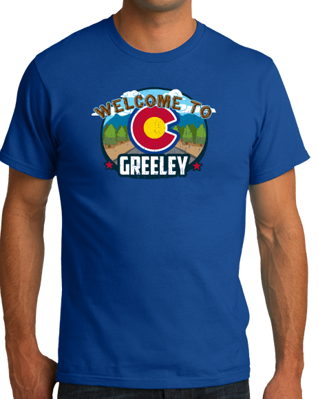 Welcome To Greeley, Colorado – Overland Trail Denver Broncos T-Shirt