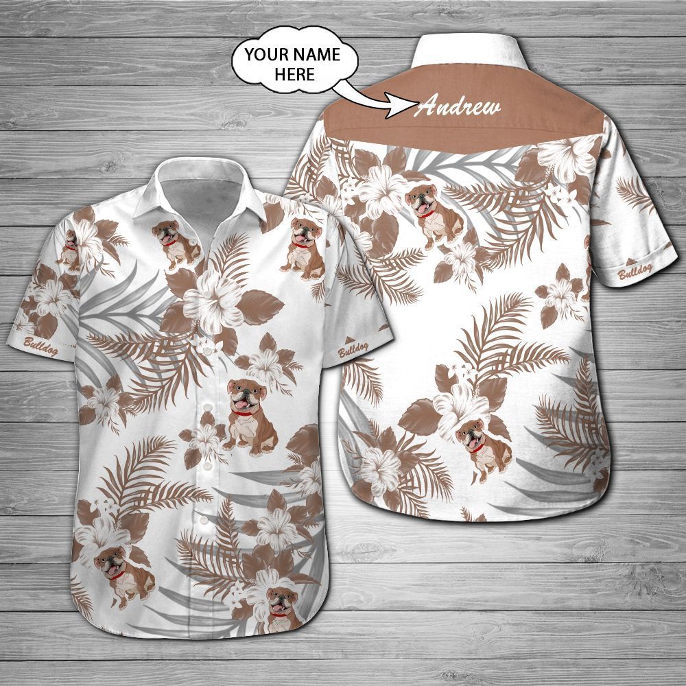 Bulldog Custom Name Hawaii Shirt 201 Ha1324