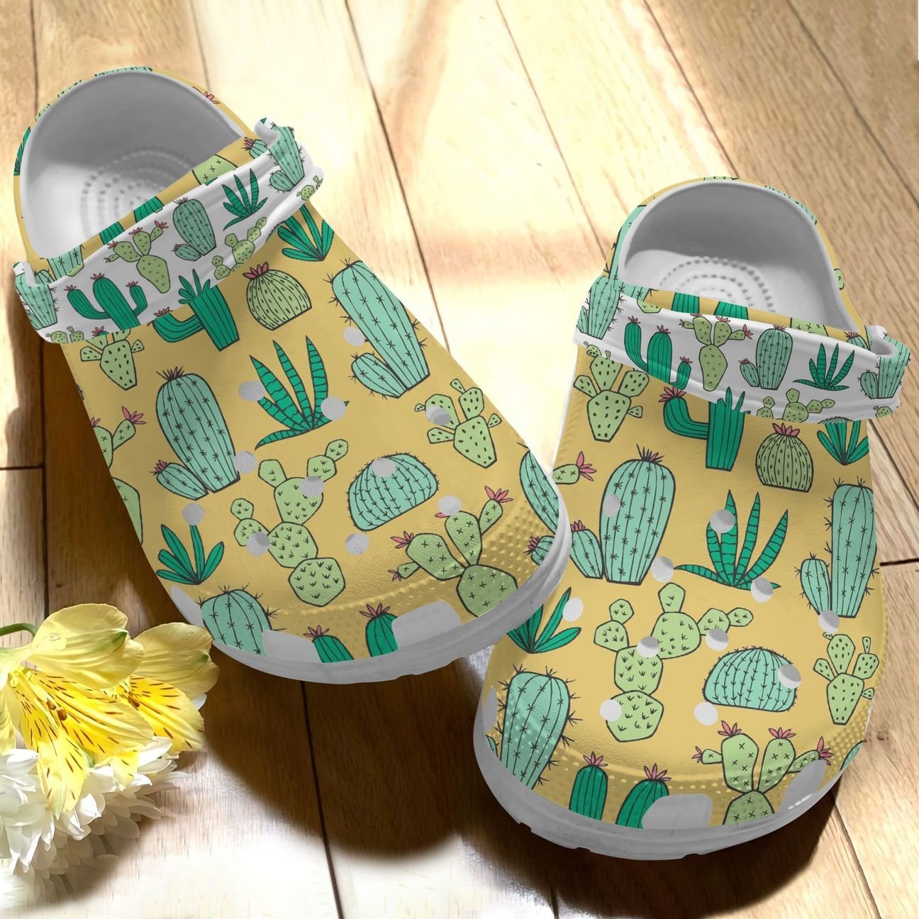 Cactus Personalize Clog, Custom Name, Text, Fashion Style For Women, Men, Kid, Print 3D 6 Colors