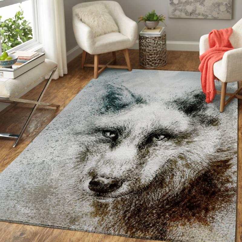 Wild wolf – Animals Area Rug Carpet