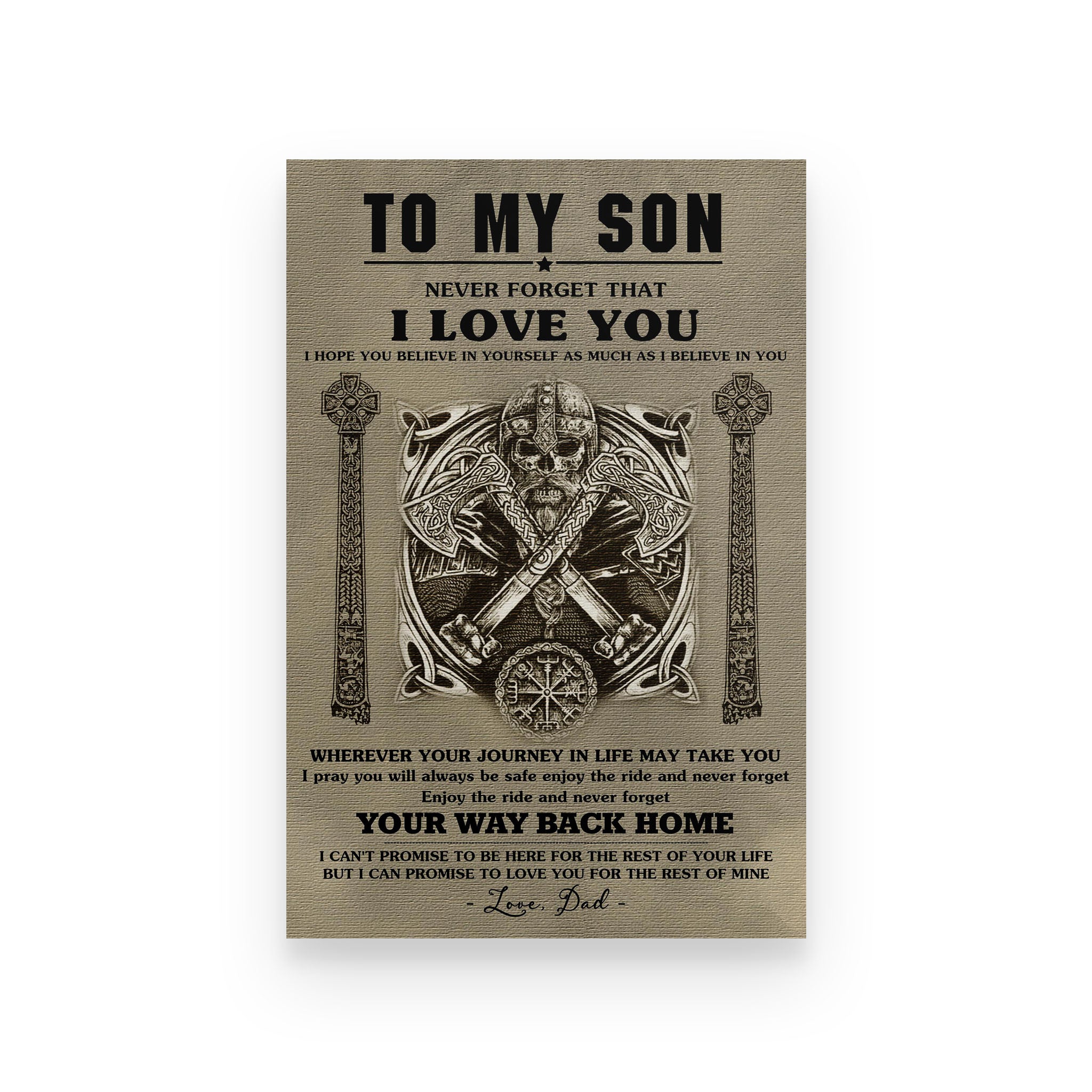 Viking poster dad to son never forget that i love you version4