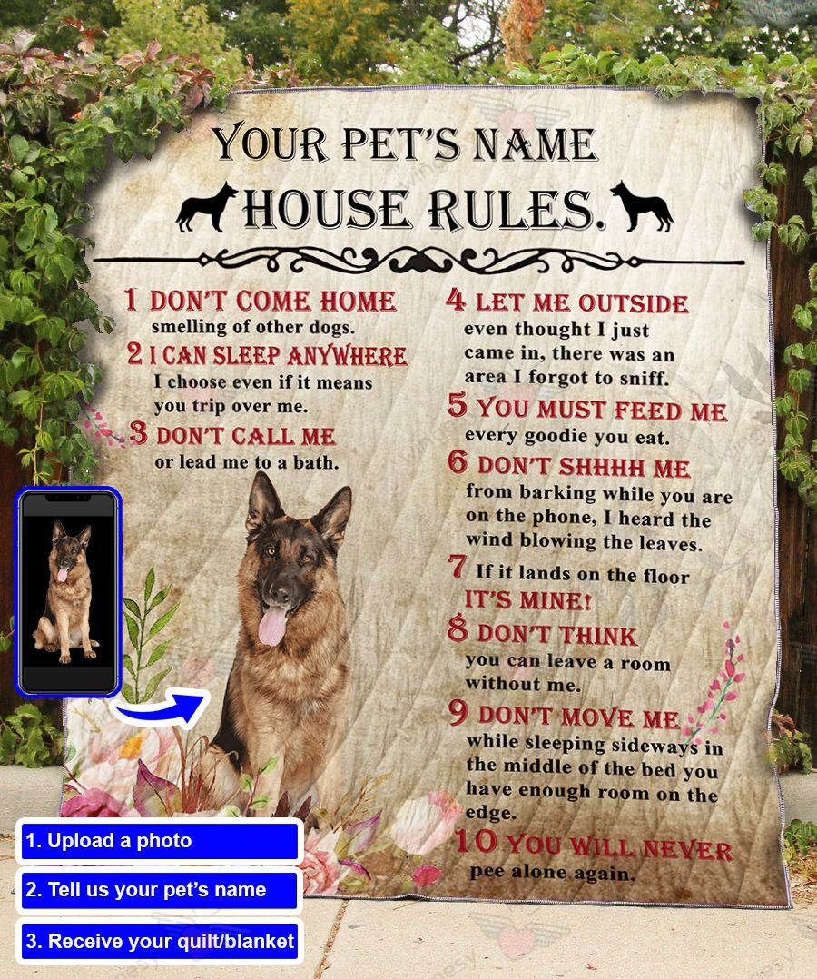 Dog GermanShepherd Rules Of German Shepherds Blanket QT009049Qa