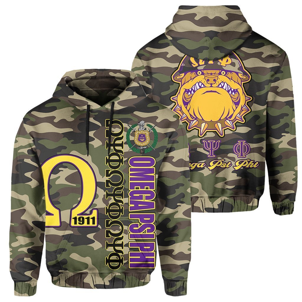 Fraternity Hoodie – Omega Psi Phi Camouflage Pullover