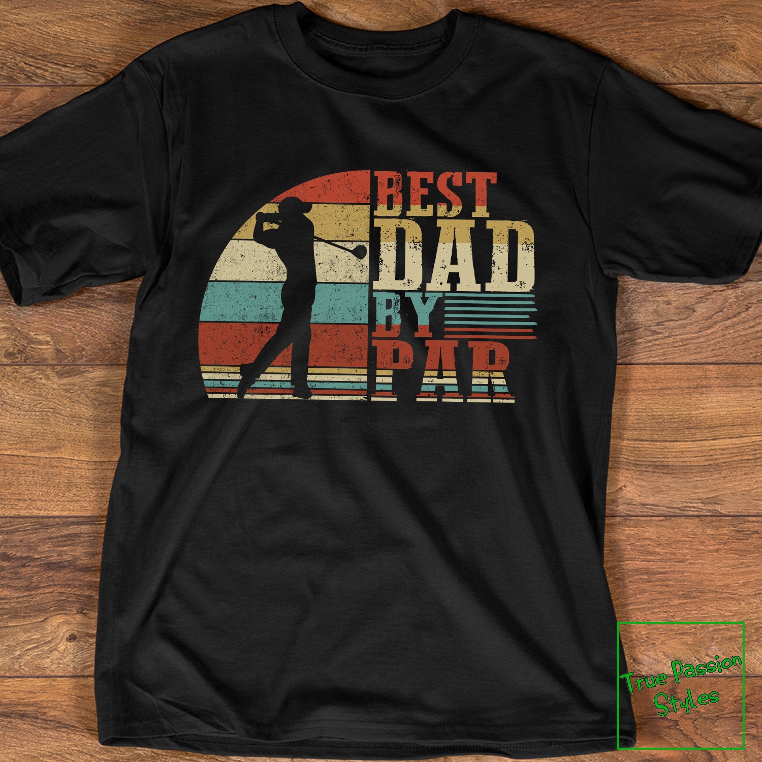 Best Dad By Par Vintage Sunset  Graphic Unisex T Shirt, Sweatshirt, Hoodie Size S – 5XL