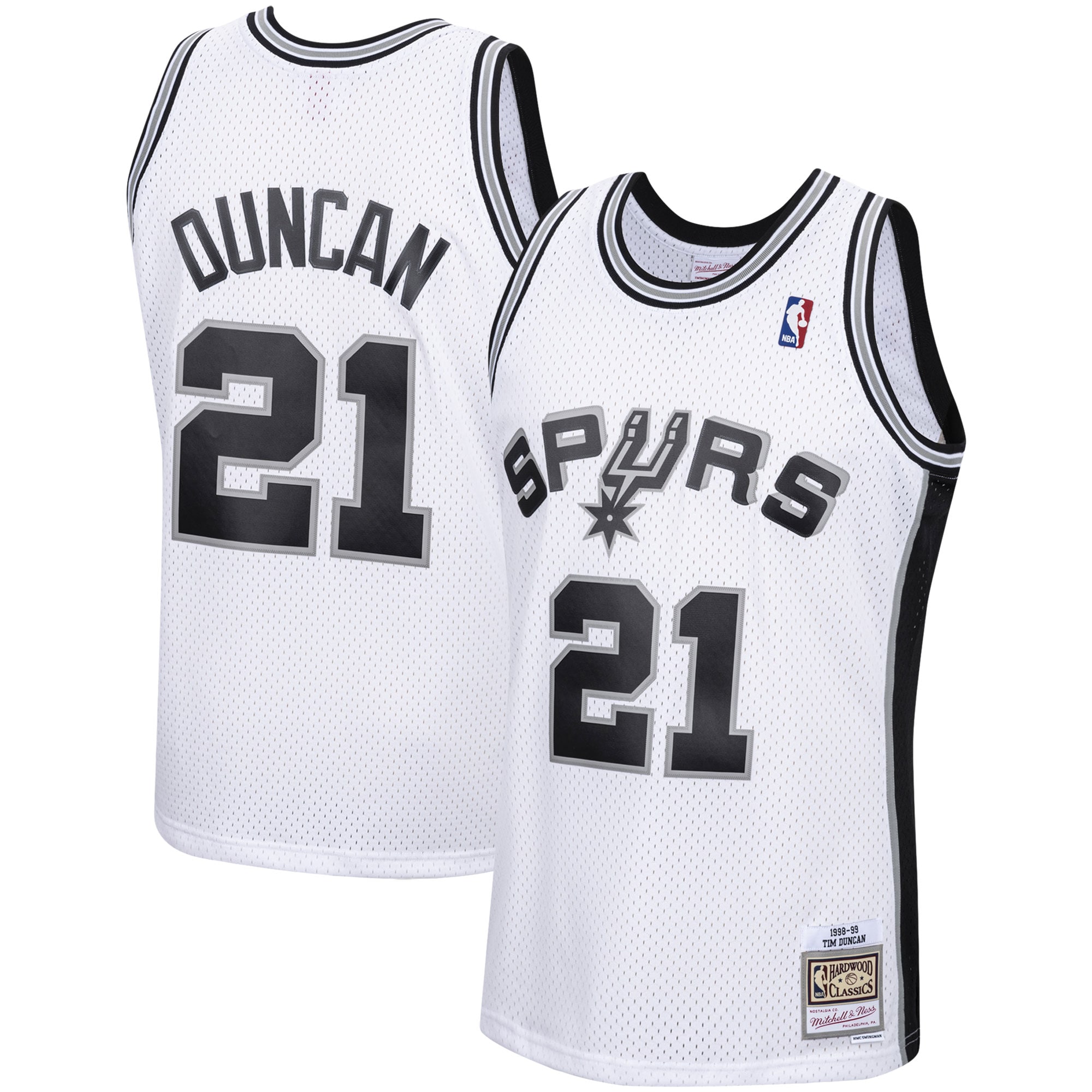 Tim Duncan San Antonio Spurs Mitchell & Ness Hardwood Classics Swingman Jersey – White