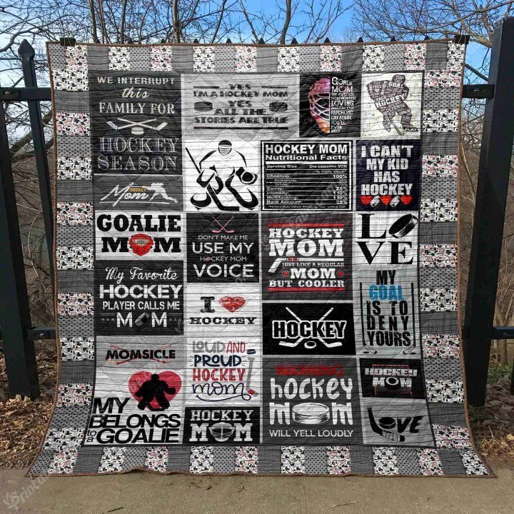 HOCKEY MOM QUILT BLANKET