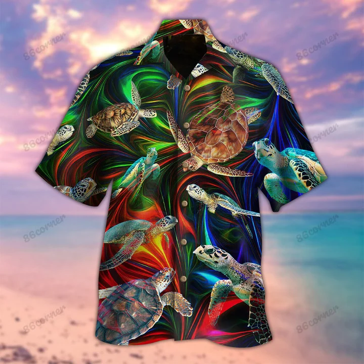 Turtle Hawaii Shirt, Summer Aloha Shirt, Gift For Summer