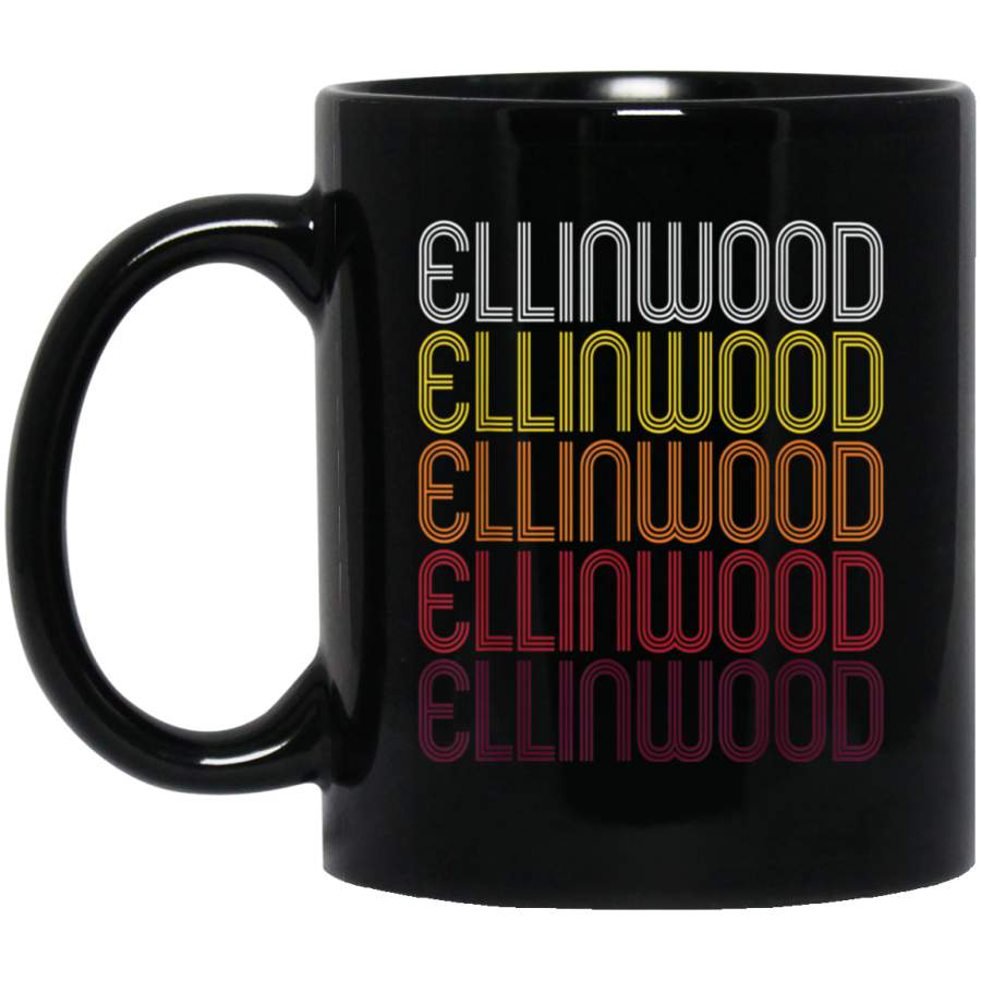 Ellinwood KS  Vintage Style Kansas Mug