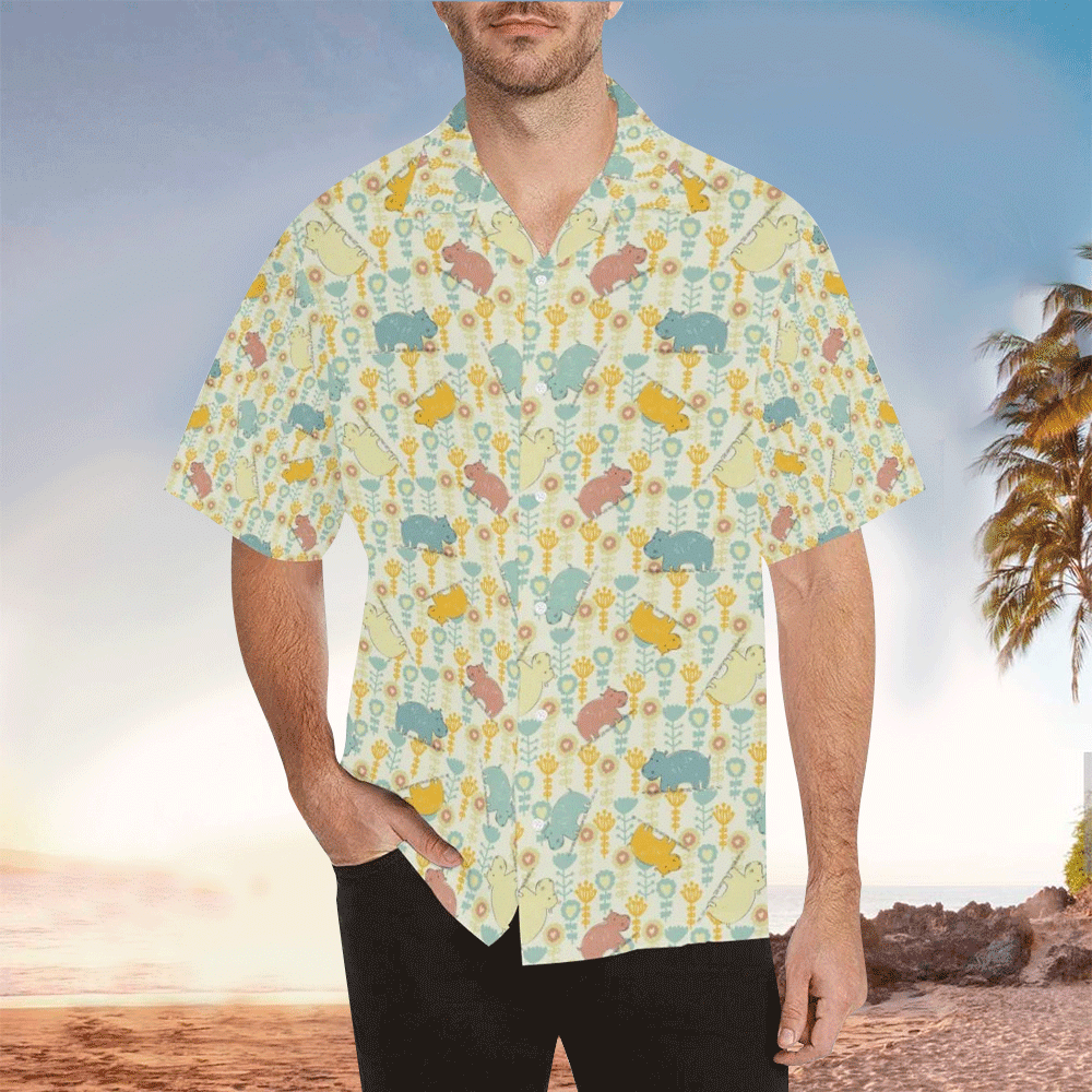 Hippo Aloha Hawaiian Perfect Shirt For Lover Hawaiian Ha4392