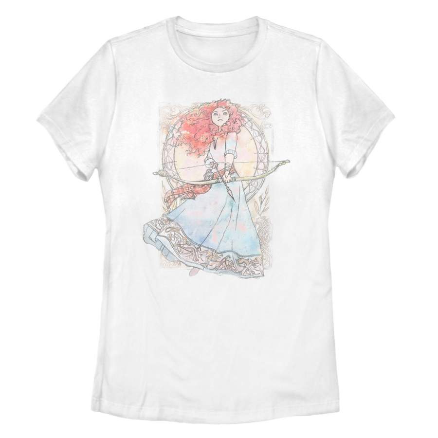 Brave Women’s Merida Watercolor Print  T Shirt