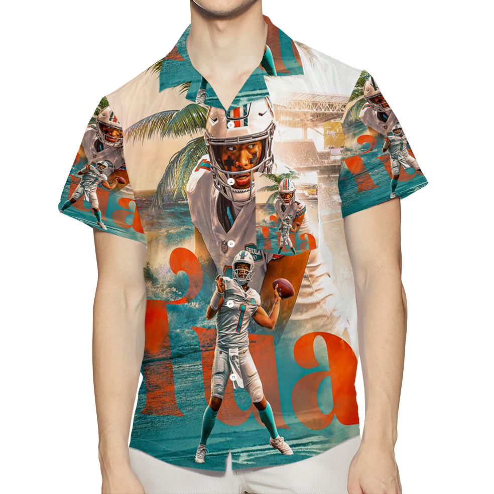 Miami Dolphins Tua Tagovailoa2 3D All Over Print Summer Beach Hawaiian Shirt With Pocket