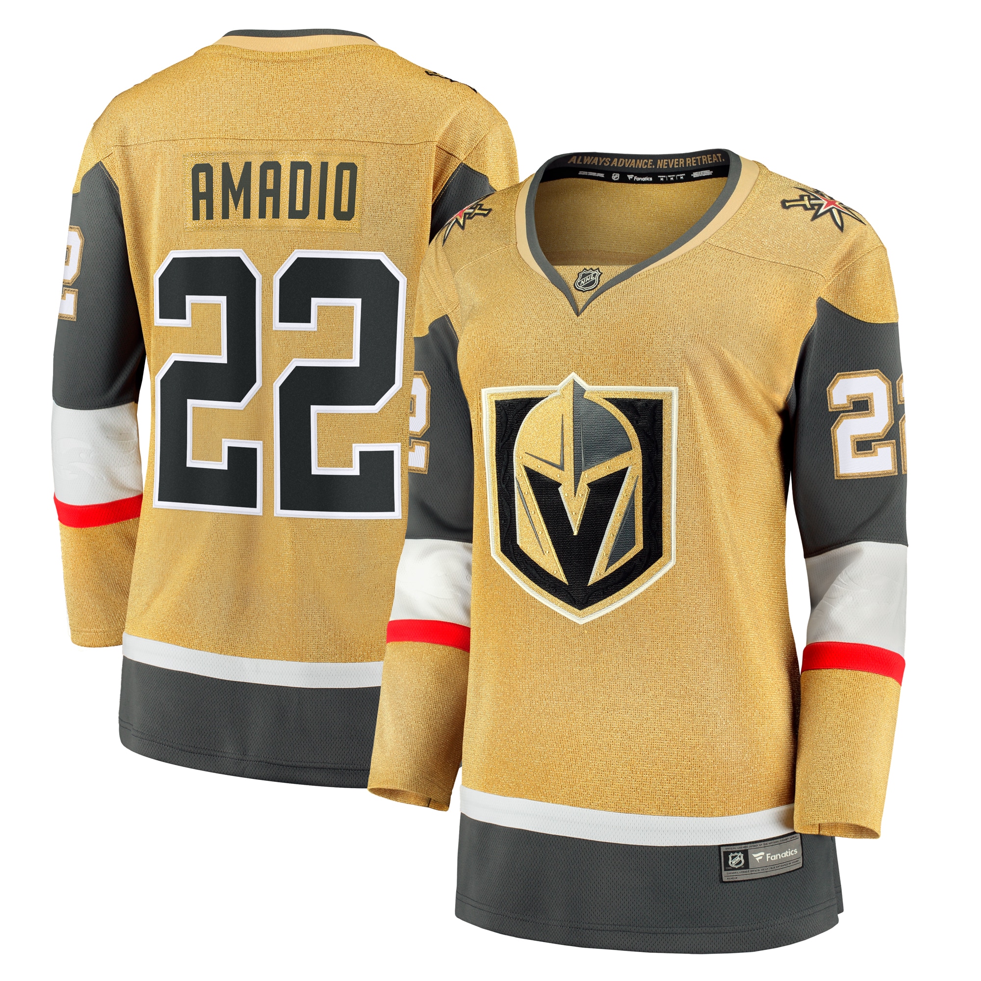 Michael Amadio Vegas Golden Knights Branded Women's Alternate Breakaway Player Jersey – Gold