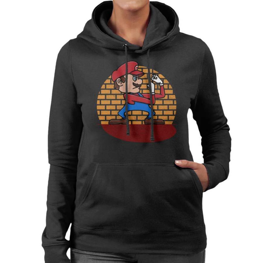 Super Mario Fighting Italian Women’s Hooded Sweatshirt