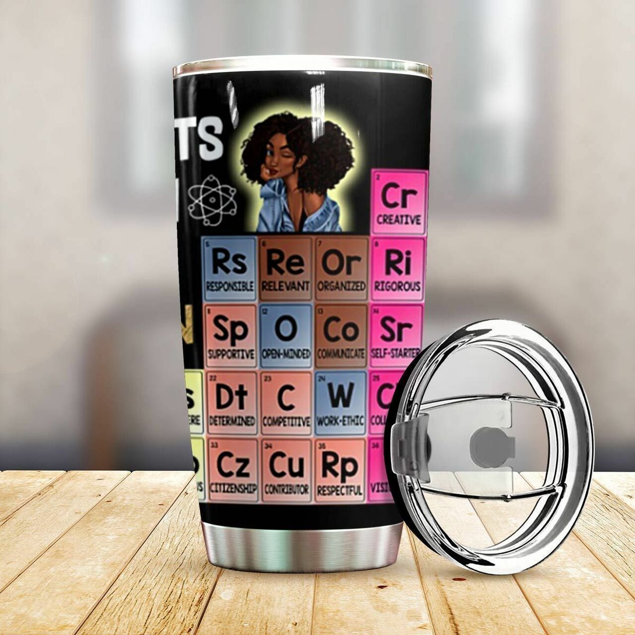 Cat Elements Of An Educated Black Queen Custom Personalized Stainless Steel Tumbler Customize Name, Text, Number