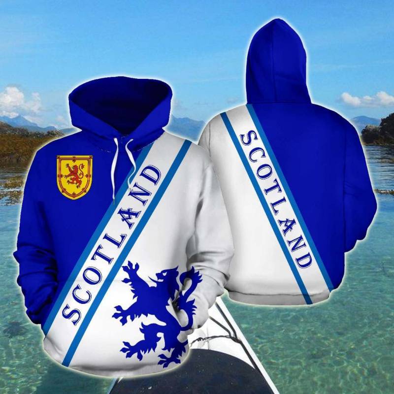 Scottish Rampant Lion Shield All Over Print Hoodies