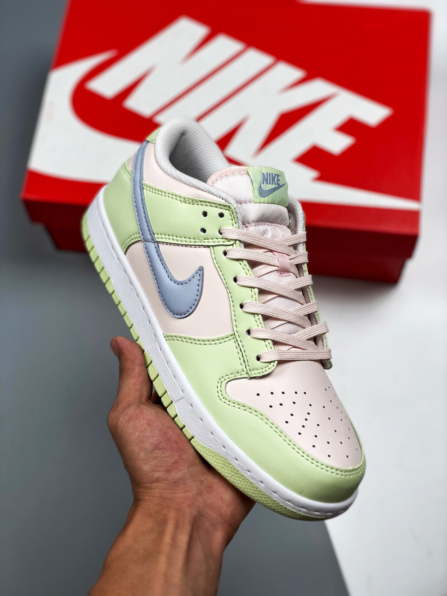 Nike Dunk Low Light Soft PinkGhost-Lime Ice-White 5339306