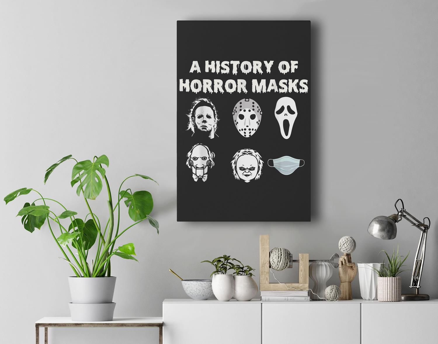 A History Of Horror Masks Best Horror Masks Halloween Premium Wall Art Canvas Decor