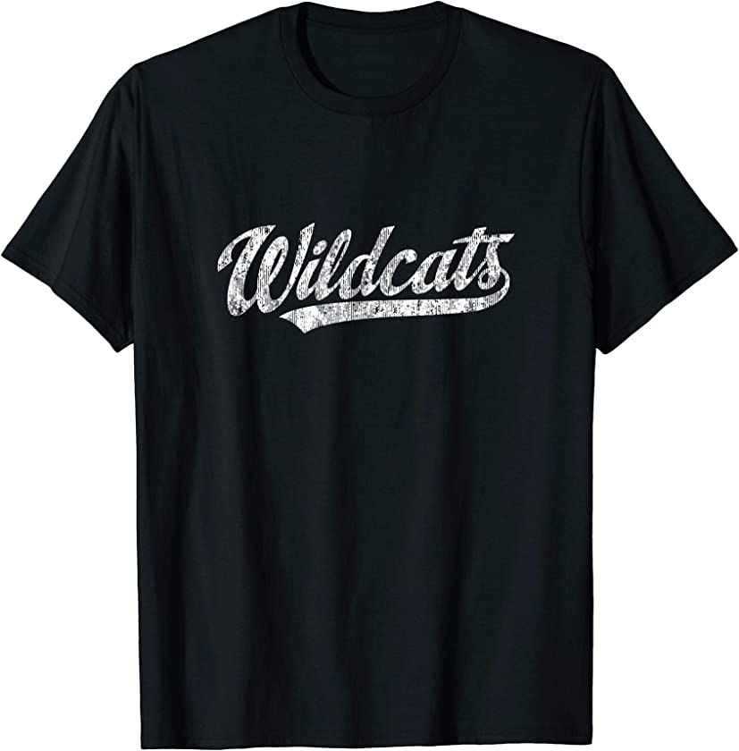 Wildcats Mascot T Shirt Vintage Sports Name Tee Design