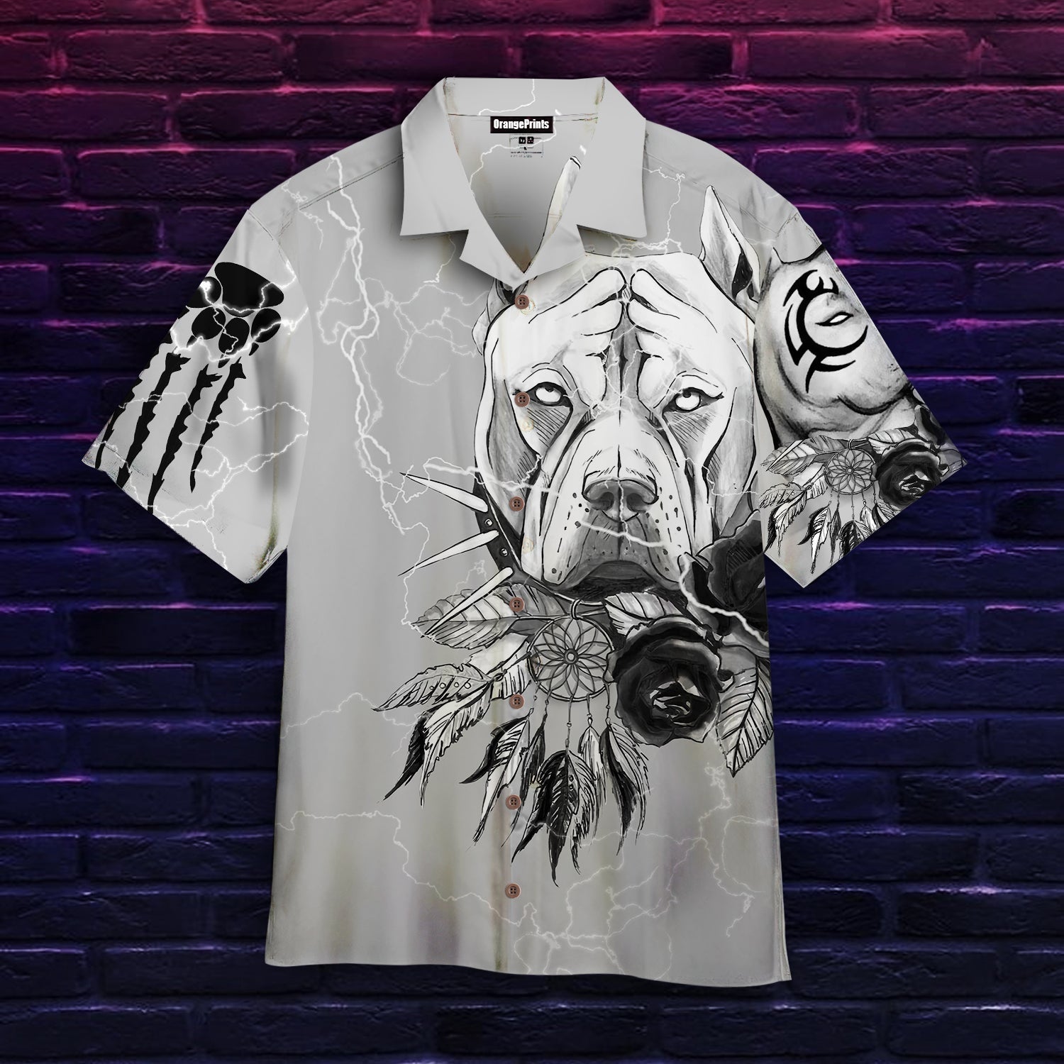 Pitbull Tattoo Hawaii Shirt For Men Women Adult Ha2012