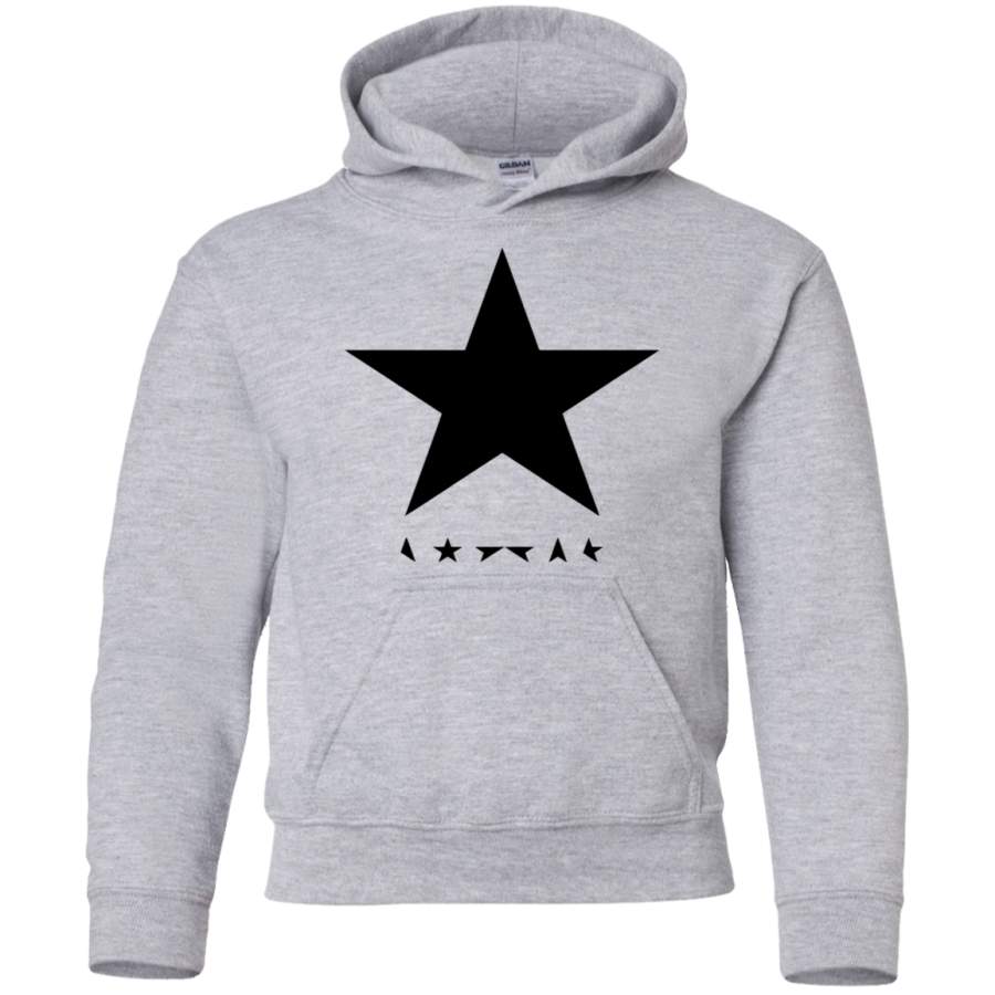 AGR David Bowie Tribute Black Star Youth Pullover Hoodie