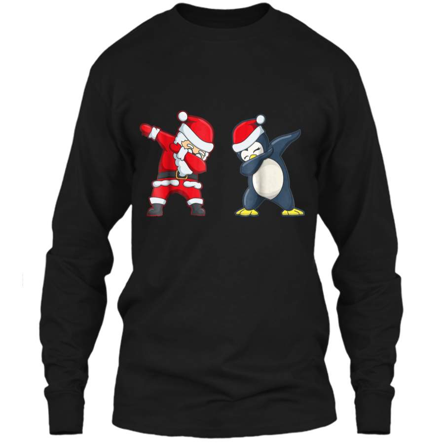 Dabbing Santa Penguin Funny Dab Dance Christmas Gift  LS Ultra Cotton Tshirt