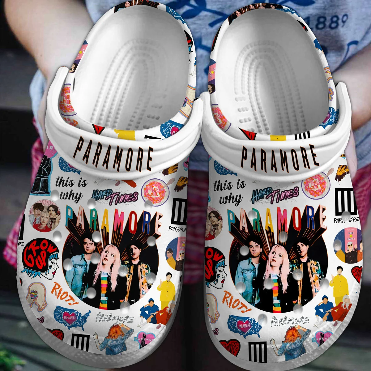 Paramore Music Band Crocs Crocband Clogs Shoes Comfortable For Men Women and Kids 3