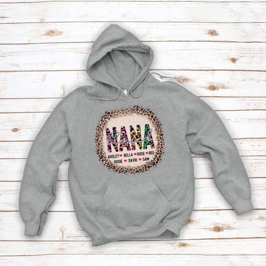 Blessed Nana Leopard Hoodie