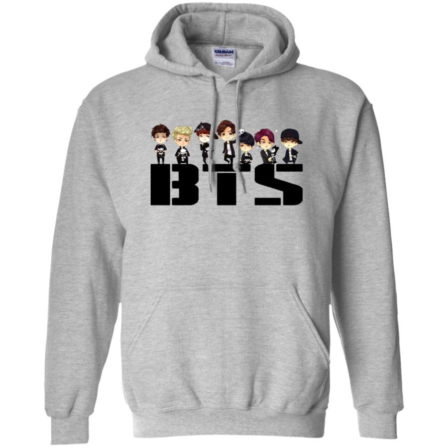 AGR BTS Bangtan Boys BTS CARTOON Gildan Pullover Hoodie