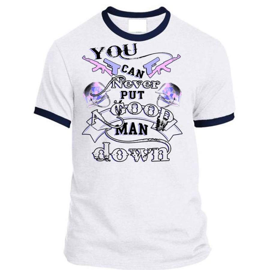 You Can Never Put A Good Man Down T Shirt, I Love Veteran T Shirt, Awesome T-Shirts