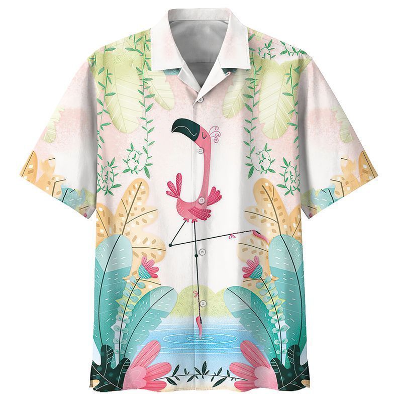 Flamingos White Amazing Design Unisex Hawaii Shirt For Men And Women Ha84304