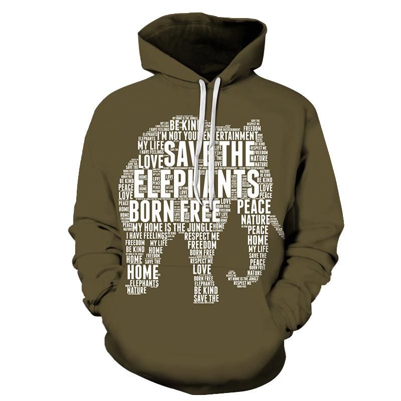 Saving Elephants 3D – Sweatshirt Hoodie Pullover