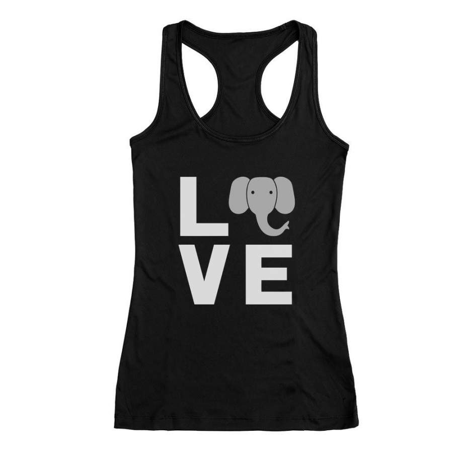 Love Elephants Be Kind To Elephants Animal Lover Racerback Tank Top