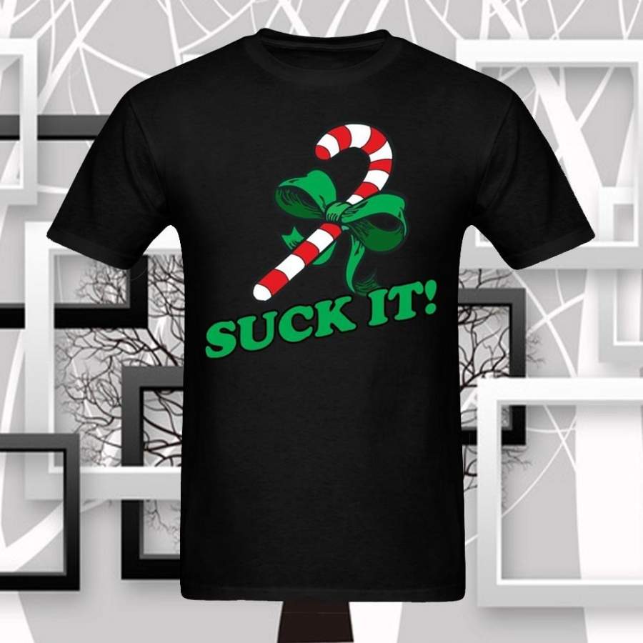 Christmas Suck It Candy Cane Men’S T-Shirt