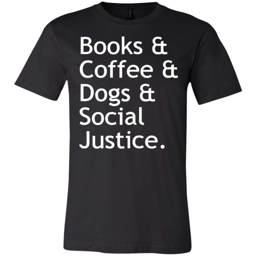 AGR Books Coffee Dogs Social Justice T-Shirt  USA