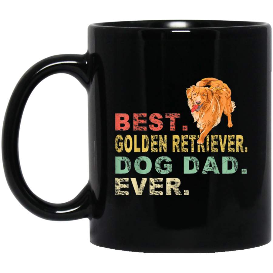 Vintage Best Golden Retriever Dog Dad Ever Gift Fathers Day Mug