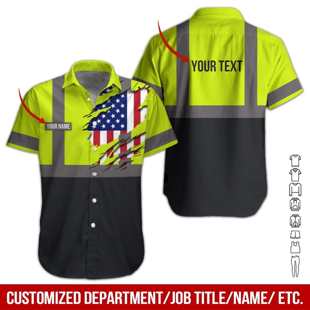 American Heavy Equipment Workwear Custom Name Hawaii Shirt For Men And Women Ha28866