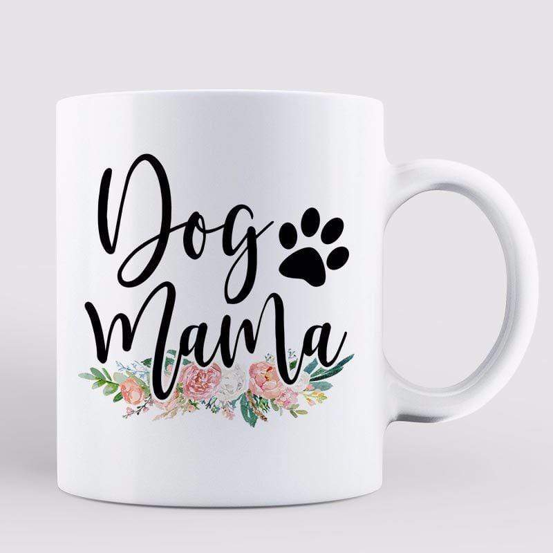 Dog Mama Floral Personalized Mug