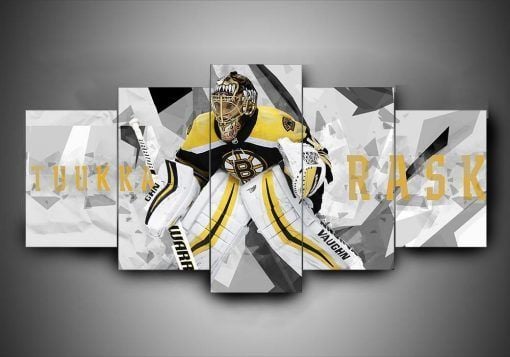 Boston Bruins Tuukka Rask Sport 5 Panel Canvas Art Wall Decor