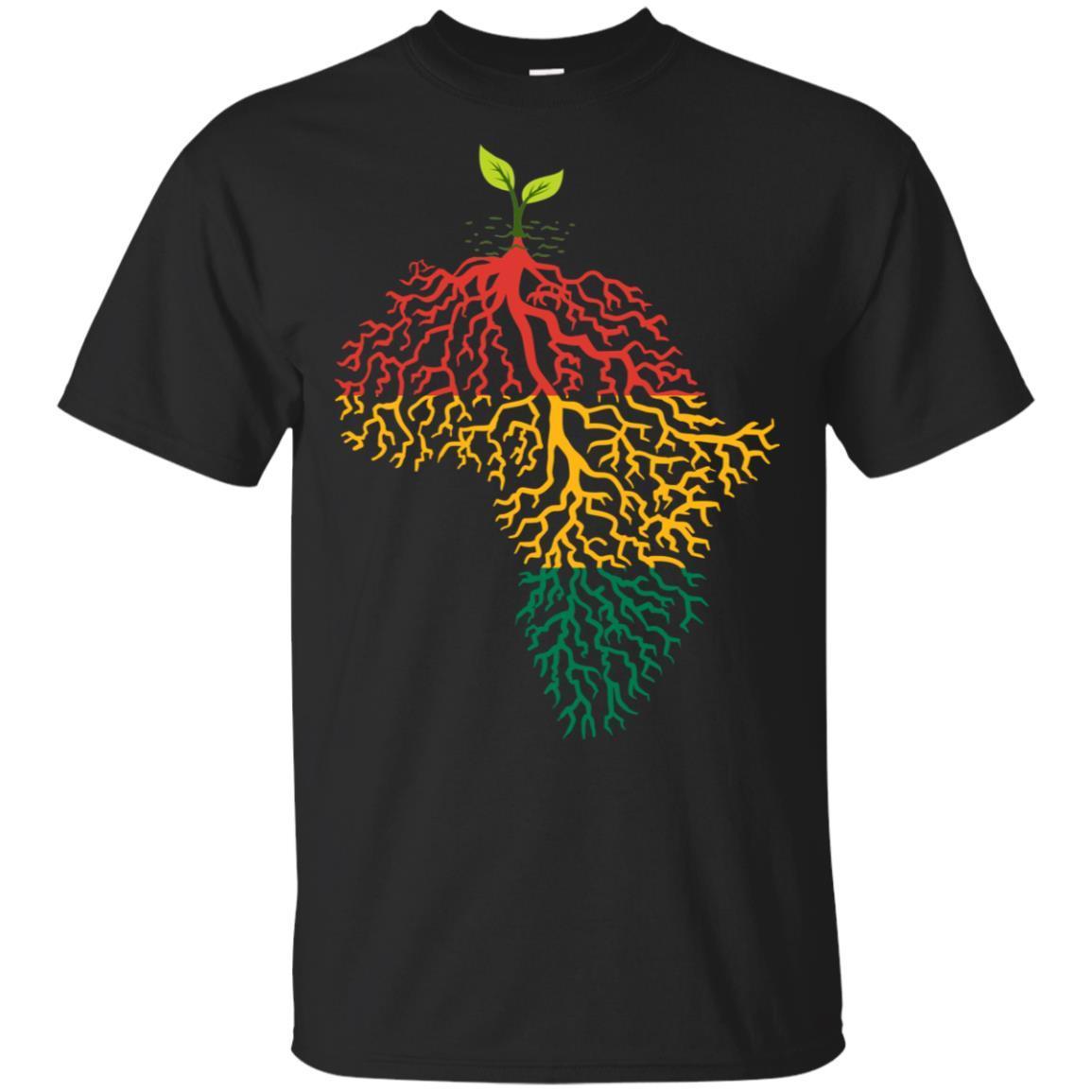 Proud African American Roots T-Shirt Melanin Women Men Pro Black Girl