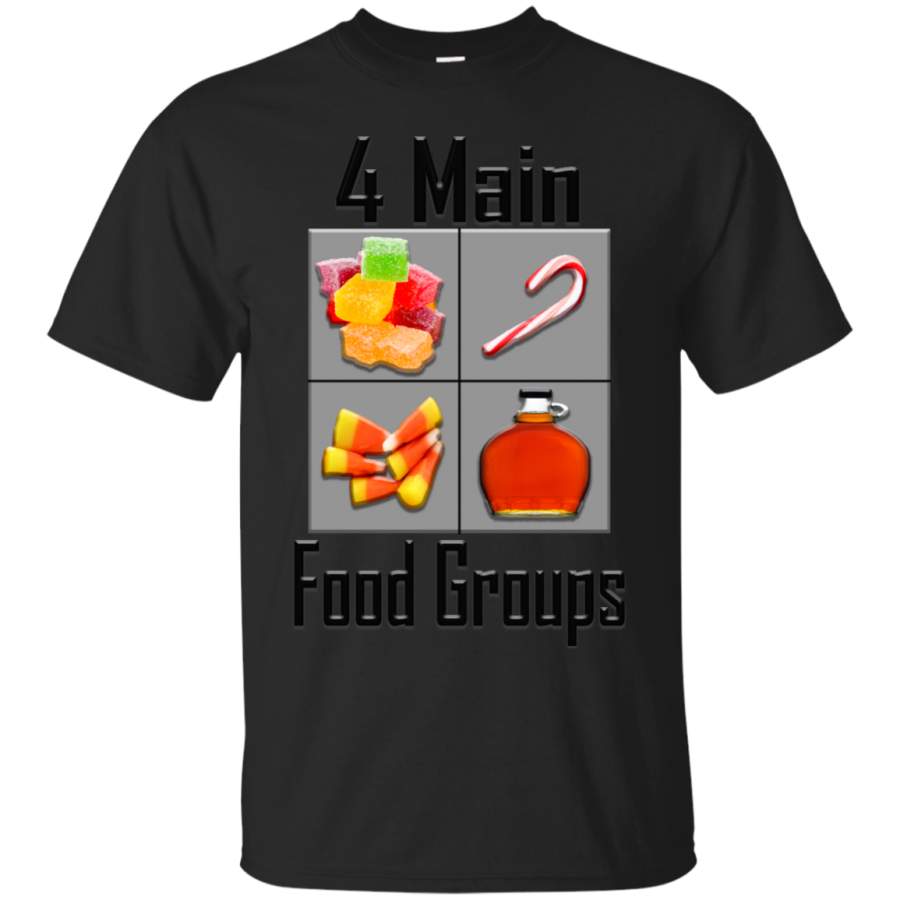 BUDDY THE ELF – 4 Main Food Groups  Elf Buddy Candy Candy Canes Candy Corns Syrup T Shirt & Hoodie